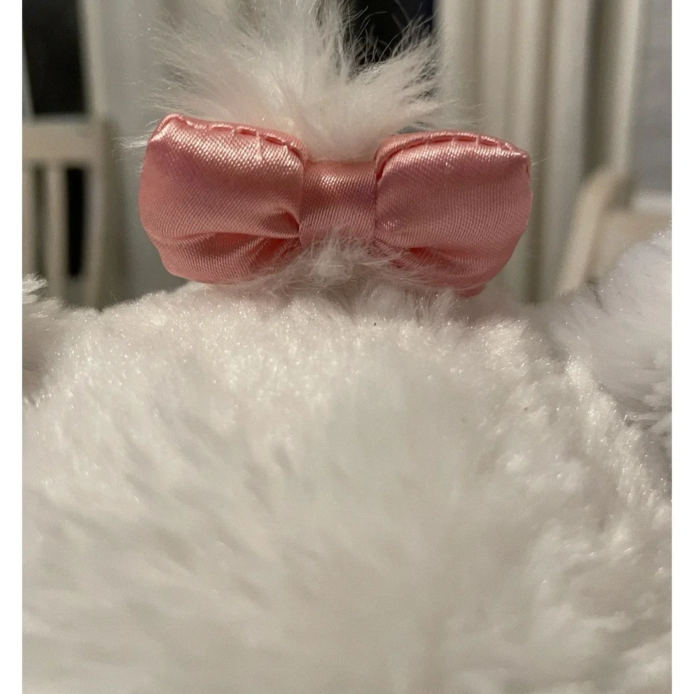 Disney Parks Aristocats Marie‎ Plush White Cat Pink Bows Big Feet Stuffed Animal